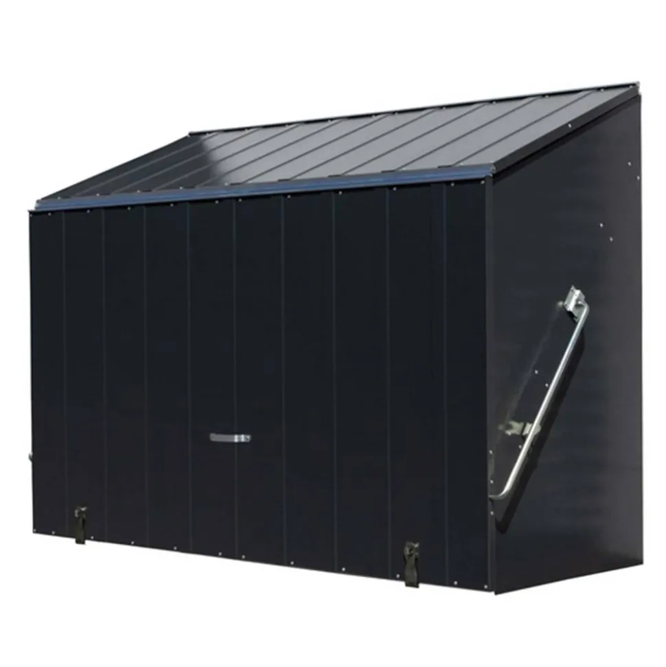 Aufbewahrungsbox 'Sesame' anthrazit Stahl 76 x 185 x 139 cm