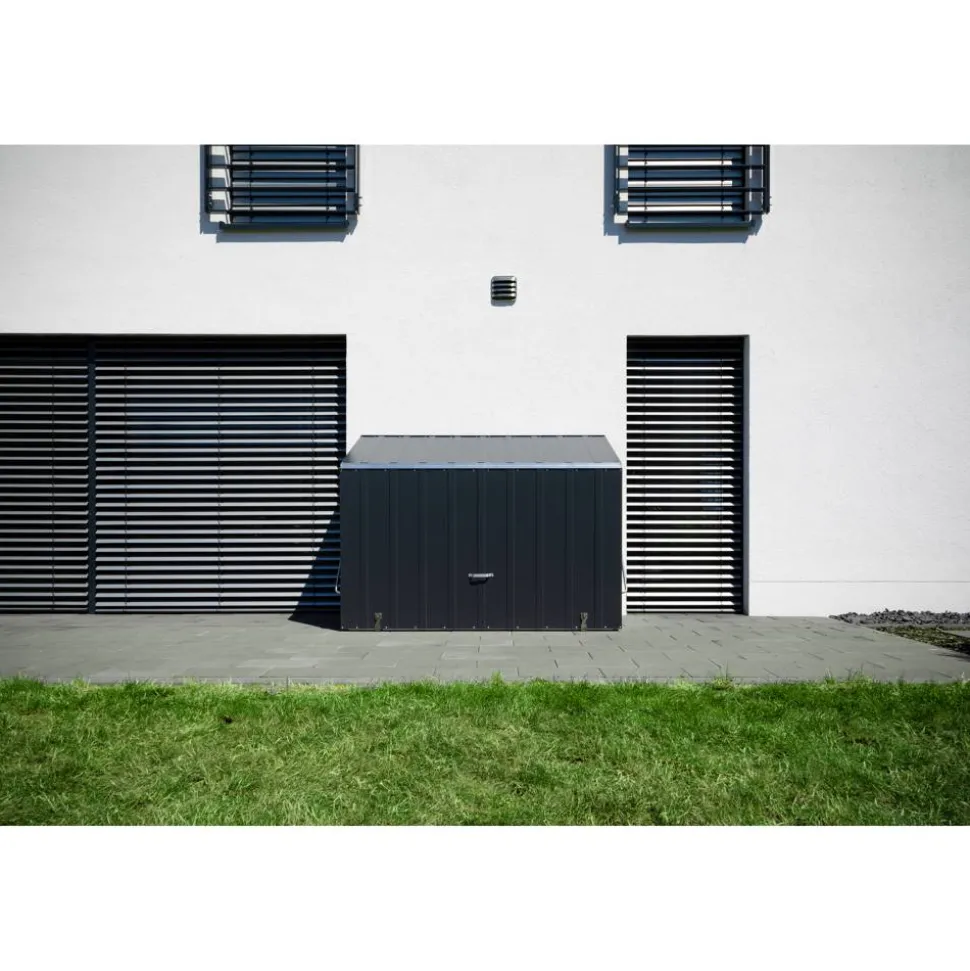 Aufbewahrungsbox 'Sesame' anthrazit Stahl 76 x 185 x 139 cm