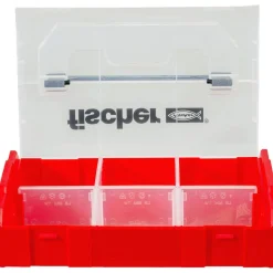 Aufbewahrungsbox 'FIXtainer' rot/transparent