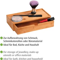 Aufbewahrungsbox 'Terra' Bambus mit Schublade 28 x 14 x 6 cm