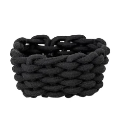 Aufbewahrungskorb 'Melara' Baumwolle, Polyester schwarz 16,5 x 7,5 x 16,5 cm