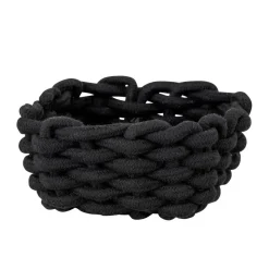 Aufbewahrungskorb 'Melara' Baumwolle, Polyester schwarz 16,5 x 7,5 x 16,5 cm