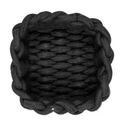 Aufbewahrungskorb 'Melara' Baumwolle, Polyester schwarz 16,5 x 7,5 x 16,5 cm