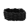 Aufbewahrungskorb 'Melara' Baumwolle, Polyester schwarz 21,5 x 7,5 x 21,5 cm