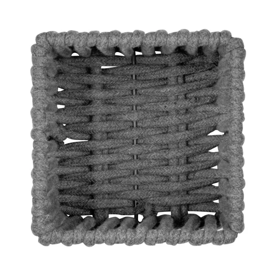 Aufbewahrungskorb 'Zovo' Baumwolle, Polyester grau 15 x 10 x 15 cm