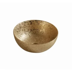 Aufsatzhandwaschbecken rund 'Osiris' goldfarben Ø 35,8 x 15,5 cm