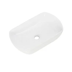 Aufsatzwaschbecken oval 'New York' weiß 50,5 x 12 x 31,5 cm