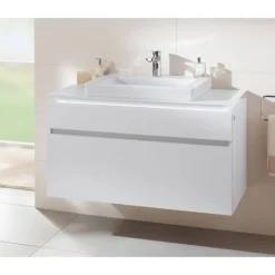 Aufsatzwaschbecken 'Subway 2.0' weiß 60 x 15,5 x 47 cm Unterseite geschliffen