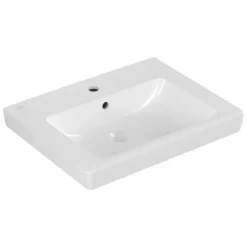 Aufsatzwaschbecken 'Subway 2.0' weiß 60 x 15,5 x 47 cm Unterseite geschliffen
