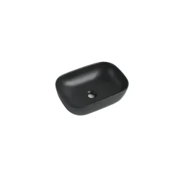 Aufsatzwaschtisch 'Babu' Keramik matt black 45,5 x 32,5 x 13,5 cm