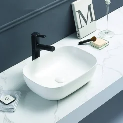 Aufsatzwaschtisch 'Babu' Keramik matt white 45,5 x 32,5 x 13,5 cm