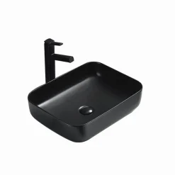 Aufsatzwaschtisch 'Glaros' schwarz 45 x 56 x 19 cm