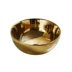 Aufsatzwaschtisch 'Osiris' Keramik glänzend golden Ø 35,8 cm
