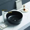 Aufsatzwaschtisch 'Taos' Keramik matt black Ø 35,8 x 13,7 cm
