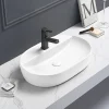 Aufsatzwaschtisch 'Tari' Keramik oval matt white 60,5 x 40 x 12 cm