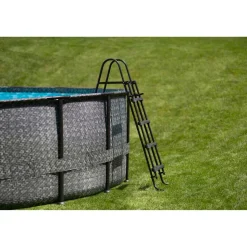 Aufstellpool 'Elite Frame' Rattan-Optik grau Ø 549 x 132 cm