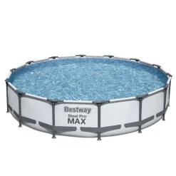 Aufstellpool 'Steel Pro MAX™' lichtgrau rund Ø 427 x 84 cm