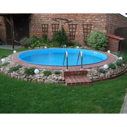 Aufstellpool-Set 'Splasher 4' weiß/blau Ø 300 x 90 cm