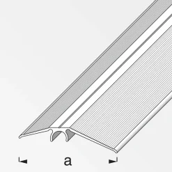 Ausgleichsprofil 'clipstech®' silber 1000 x 56 mm