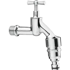 Auslaufventil mit Rückflussverhinderer 1/2" Außengewinde chrom