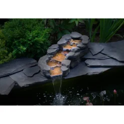Bachlaufelement 'Cazorla' LED-Beleuchtung 74 x 34 x 29 cm