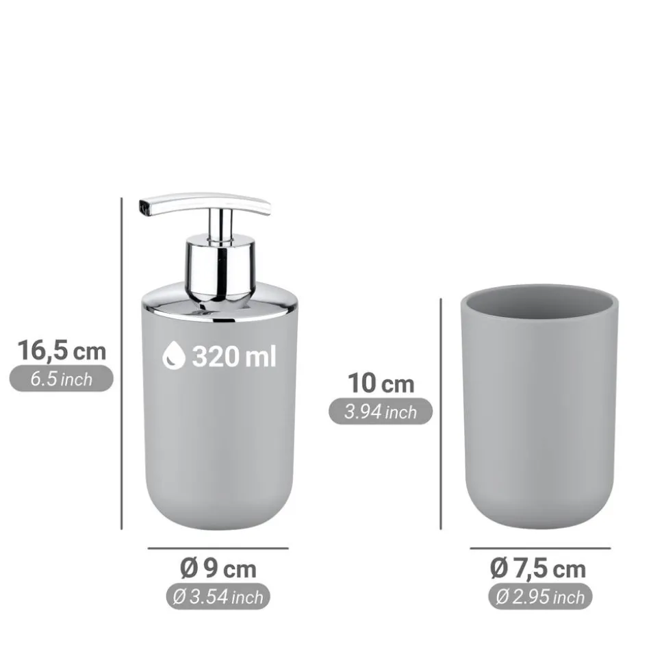 Bad-Accessoire-Set 'Brasil' grau 4-teilig