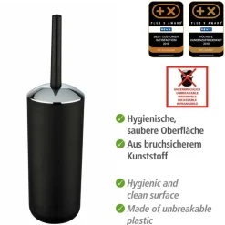 Bad-Accessoire-Set 'Brasil' schwarz 4-teilig