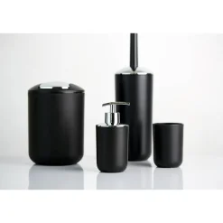 Bad-Accessoire-Set 'Brasil' schwarz 4-teilig