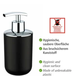 Bad-Accessoire-Set 'Brasil' schwarz 4-teilig