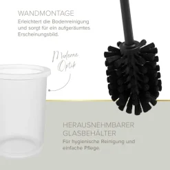 Badaccessoire-Set 'Nero' mattschwarz 4-teilig