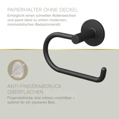 Badaccessoire-Set 'Nero' mattschwarz 4-teilig