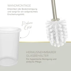 Badaccessoire-Set 'Noa' nickelfarben 4-teilig