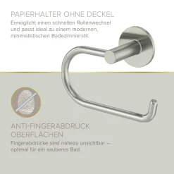 Badaccessoire-Set 'Noa' nickelfarben 4-teilig