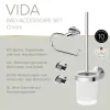 Badaccessoire-Set 'Vida' chromfarben 4-teilig