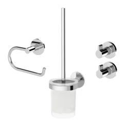 Badaccessoire-Set 'Vida' chromfarben 4-teilig