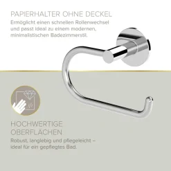 Badaccessoire-Set 'Vida' chromfarben 4-teilig
