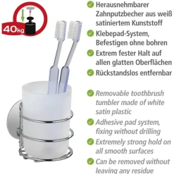 Bad-Accessorei-Set weiß, chromfarben 2-teilig