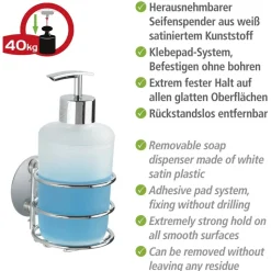 Bad-Accessorei-Set weiß, chromfarben 2-teilig