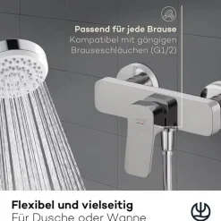 Badarmatur 'X3' chromfarben