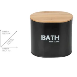 Badbox 'Gara' mit Deckel schwarz