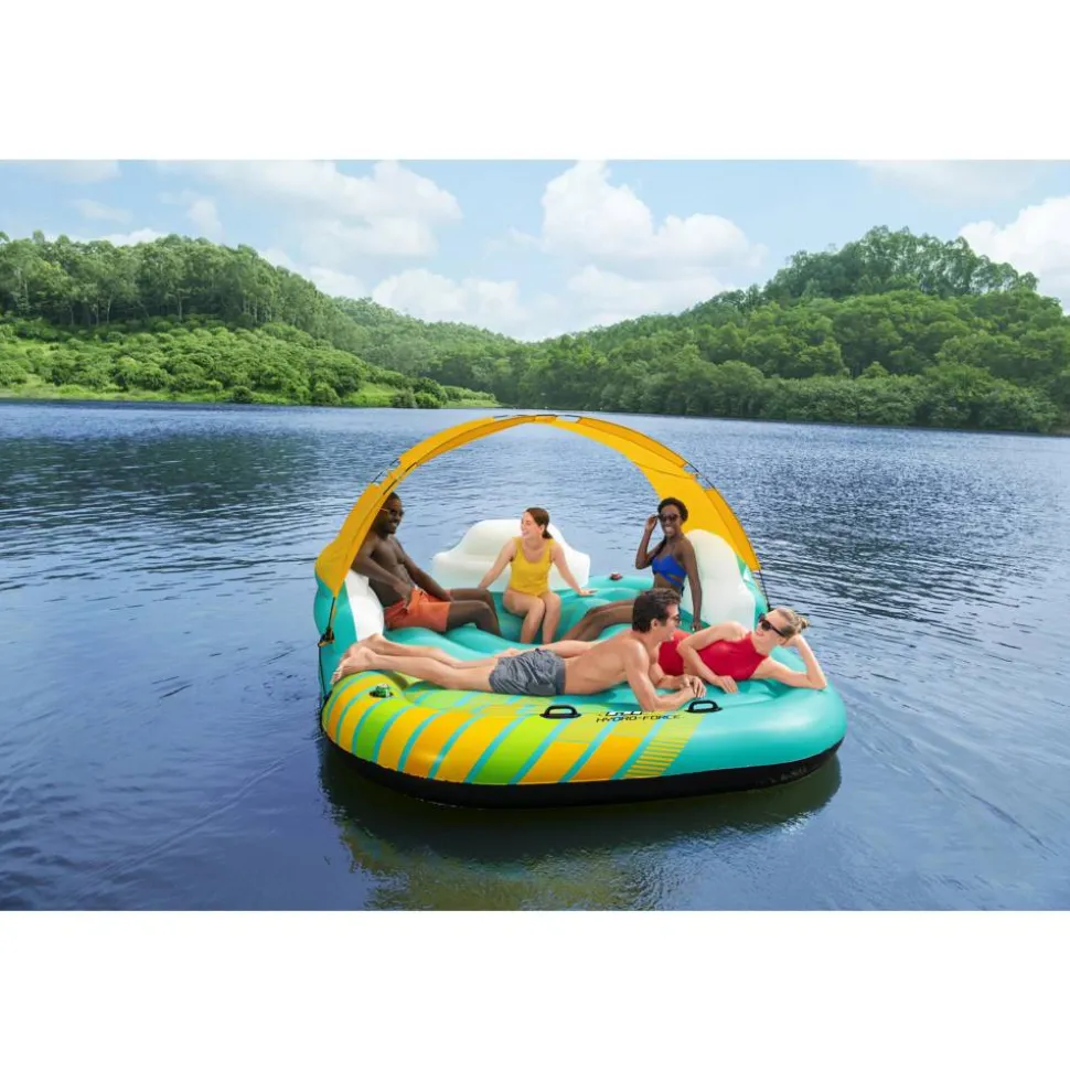 Badeinsel 'Hydro-Force™ Sunny Lounge' türkis 300 x 275 x 83 cm