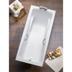 Badewanne "Atlanta" rechteckig weiß 190 x 90 cm