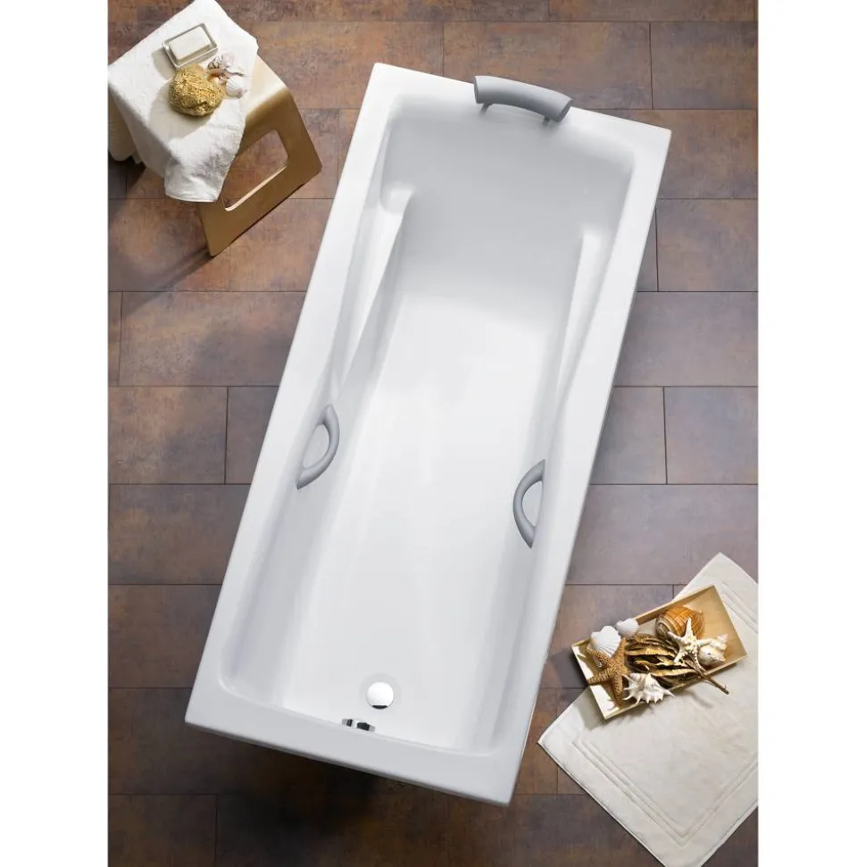 Badewanne "Atlanta" rechteckig weiß 190 x 90 cm