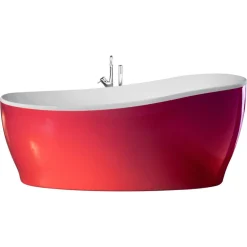 Badewanne 'Aviva' freistehend 180 x 85 cm bordeaux