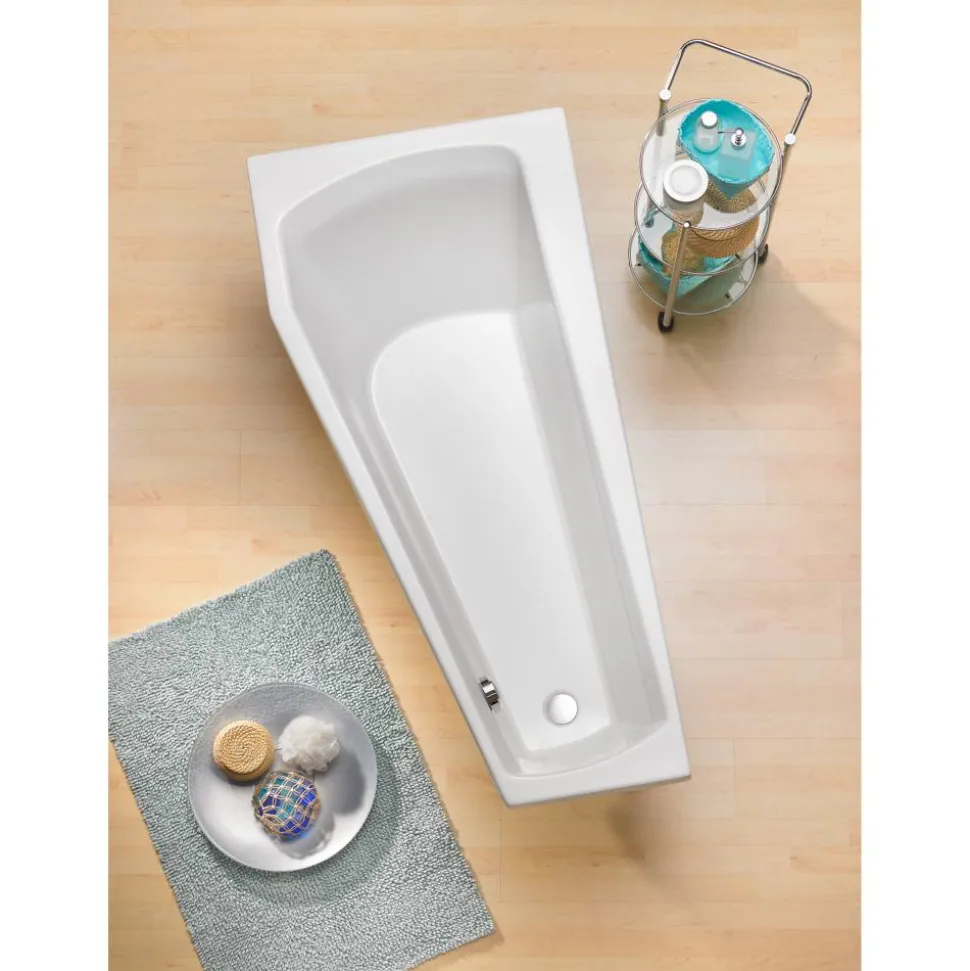 Badewanne "Bahia" 160 x 75 cm weiß rechts