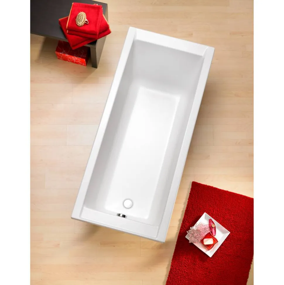 Badewanne 'Costa' Sanitäracryl weiß 1700 x 700/400 mm