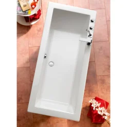 Badewanne "Cubic" weiß 170 x 75 x 50 cm