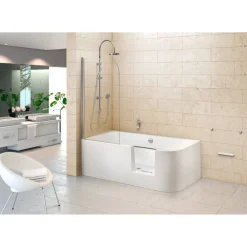 Badewanne 'Free-Gate' rechts Sanitäracryl weiß 1800 x 800 mm