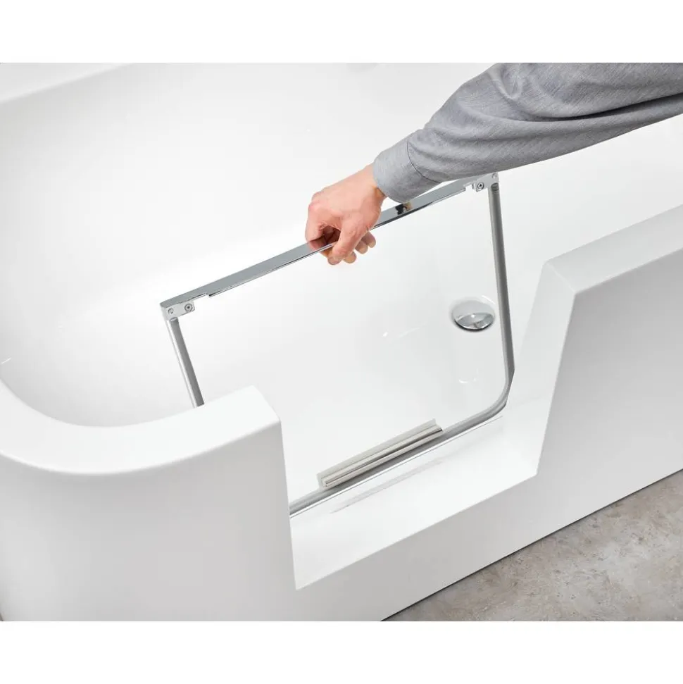 Badewanne 'Free-Gate' rechts Sanitäracryl weiß 1800 x 800 mm