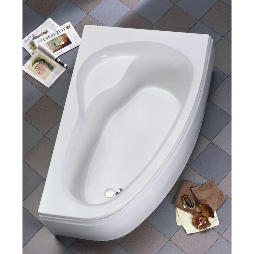 Badewanne 'Loredana Modell A' Sanitäracryl weiß 1750 x 1100 mm
